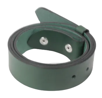 1.5" Wide Green Leather Belt Strap Replacement with Snaps