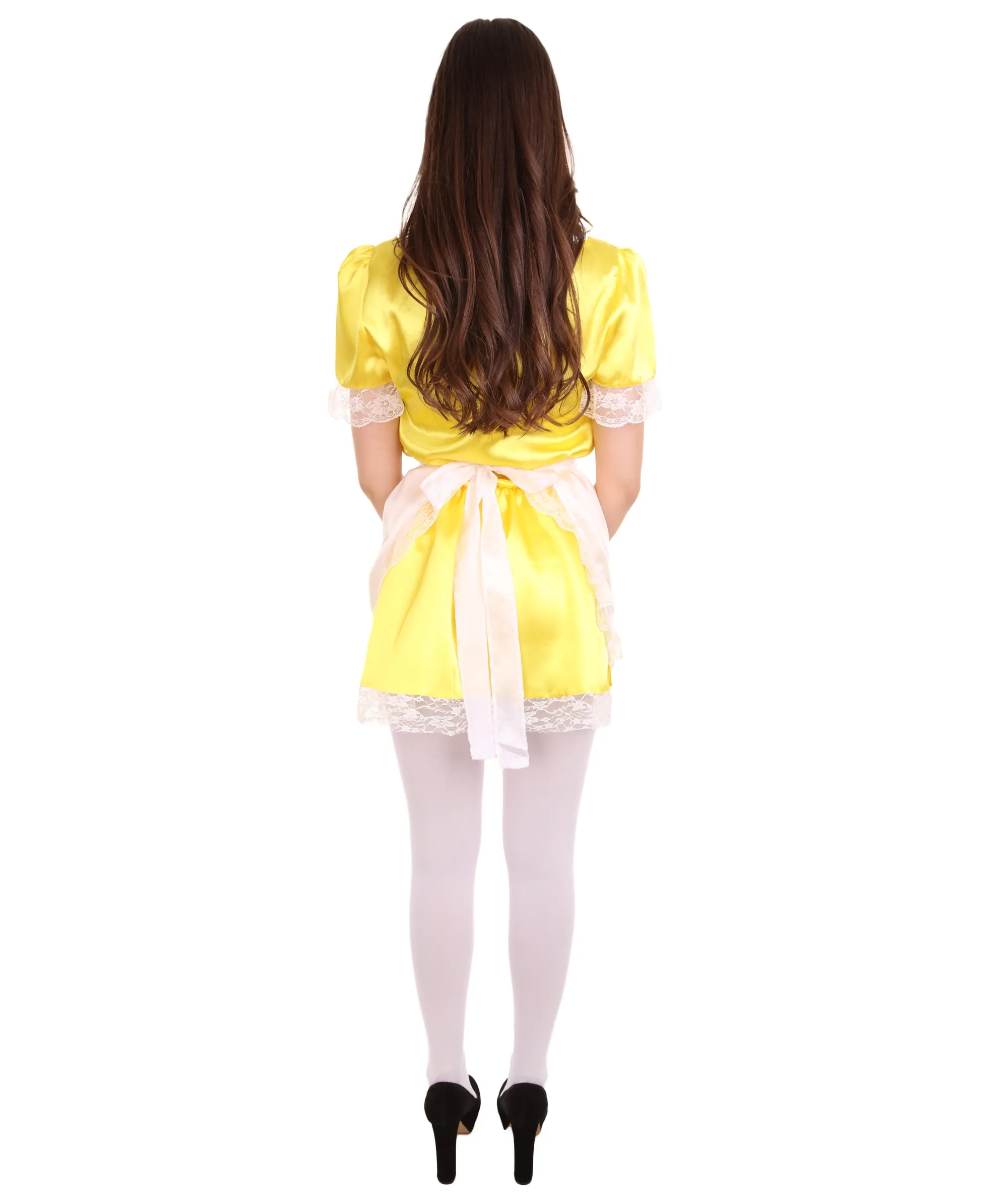Adult Women's Traditional Maid Uniform Costume | Yellow Cosplay Costume