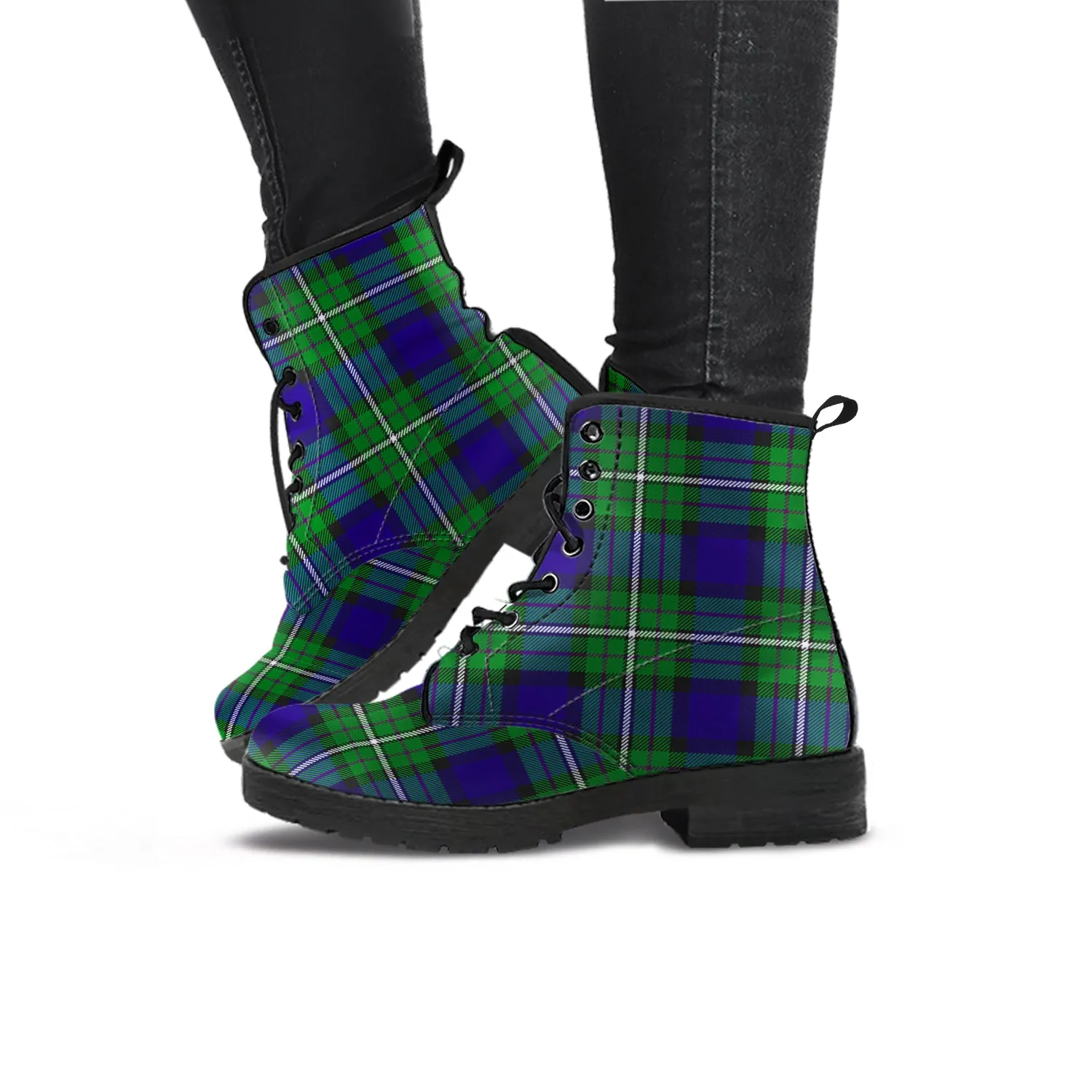 Alexander Tartan Leather Boots