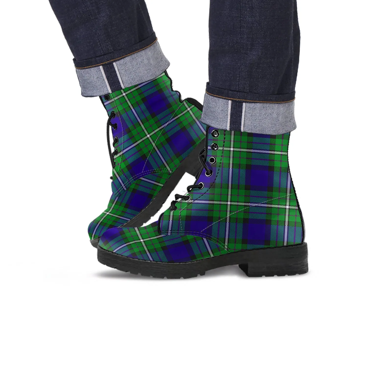 Alexander Tartan Leather Boots