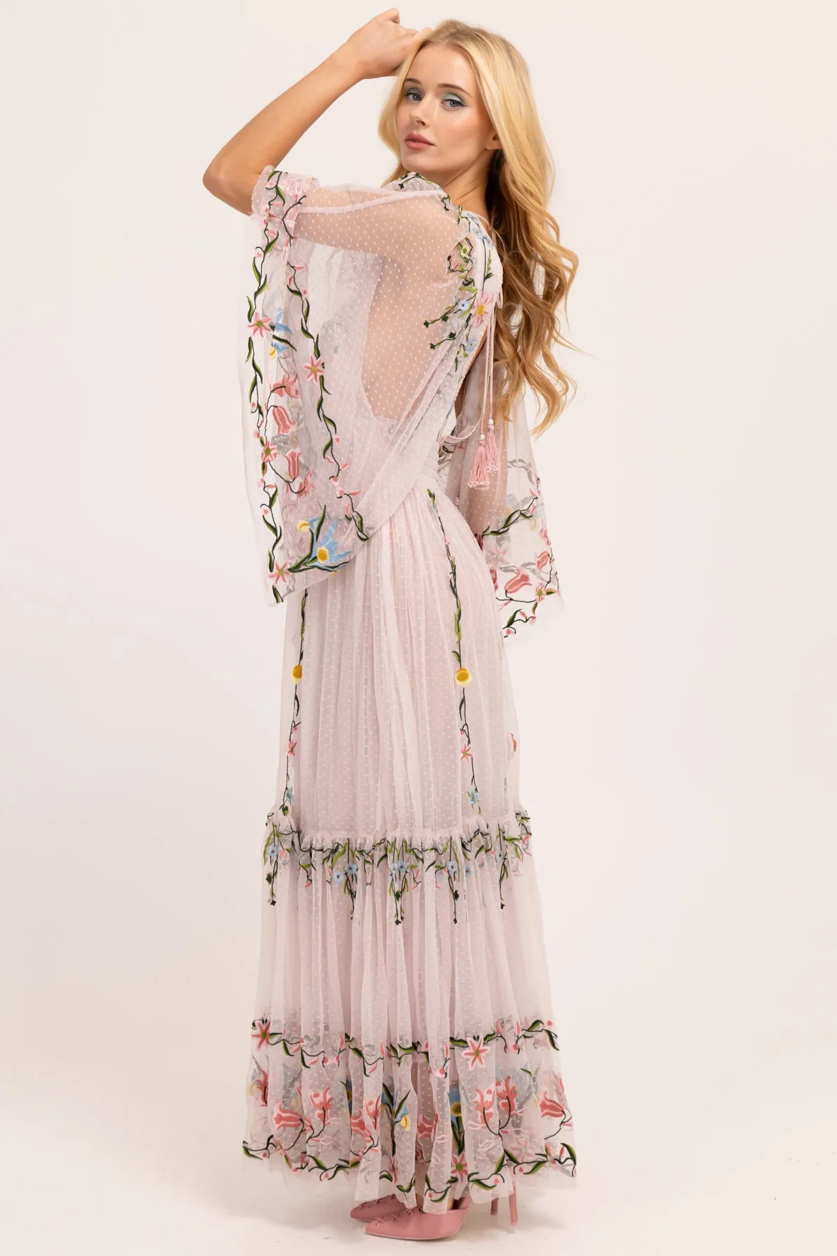 Angel Maxi Dress - Filigree Nouveau Lavender