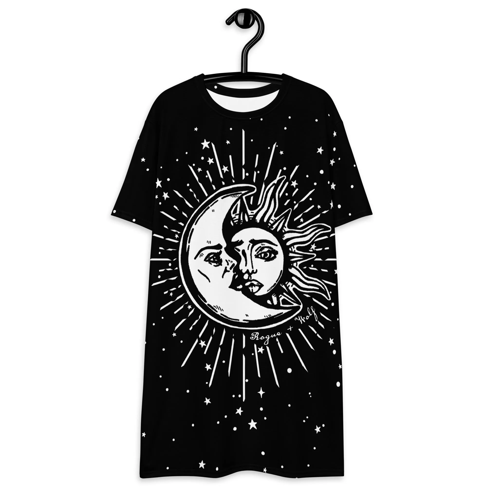 Astral Tee Dress - Gothic Style T-shirt Dress Nugoth Pagan Occult Fashion Alternative Goth Dark Academia Dress
