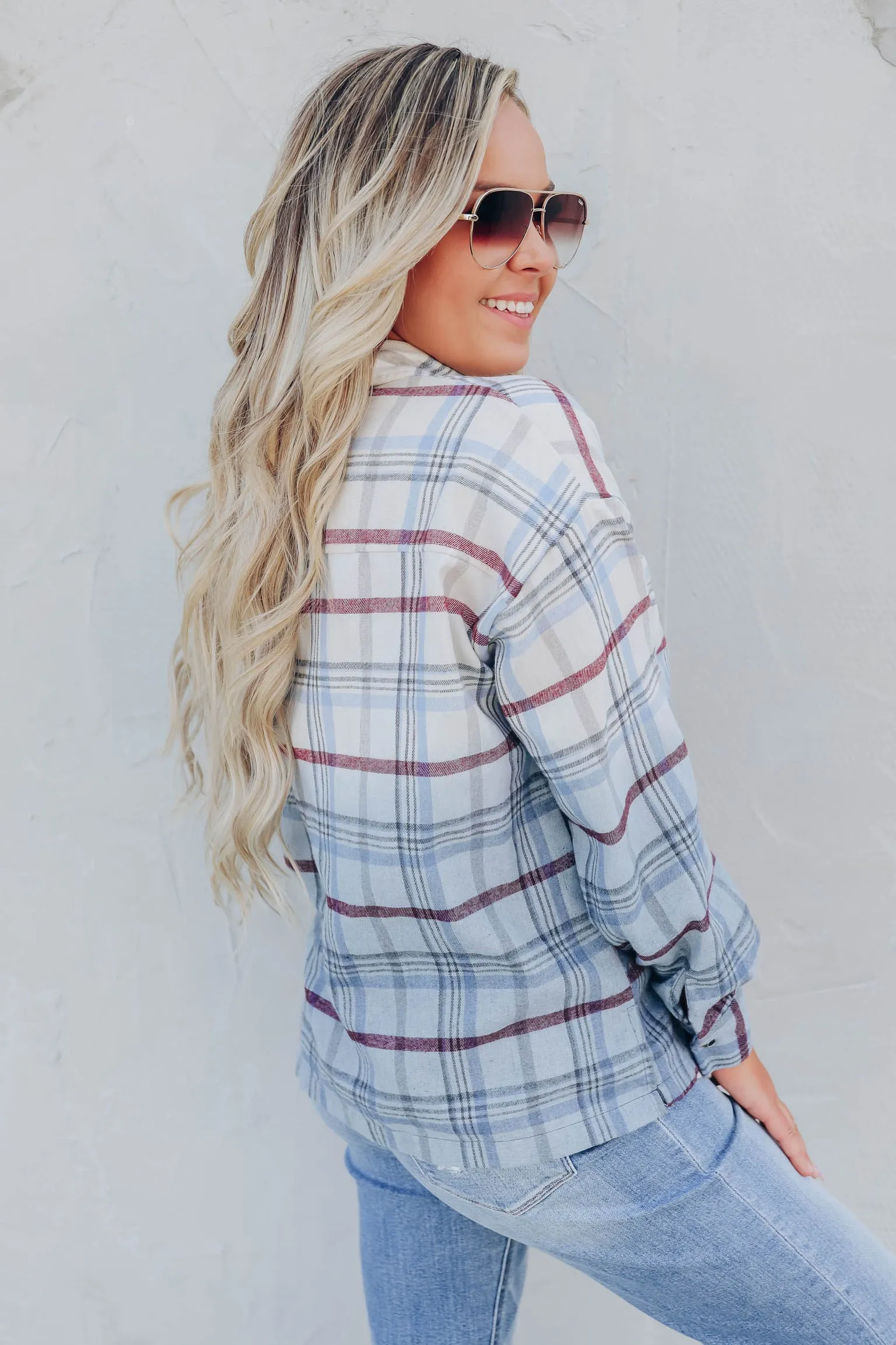 Bandera Ombre Plaid Shirt - Blue