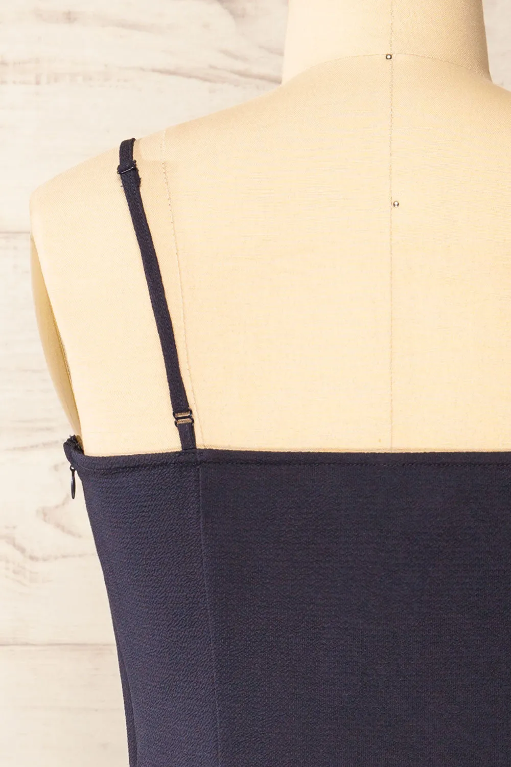 Beaucaire Navy | Short Dress w/ Thin Straps