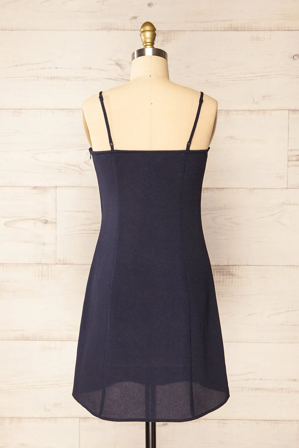 Beaucaire Navy | Short Dress w/ Thin Straps