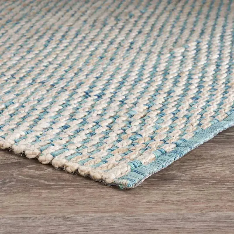 Bleached Naturals LR81436 Bleach/Ivory Blue Rug