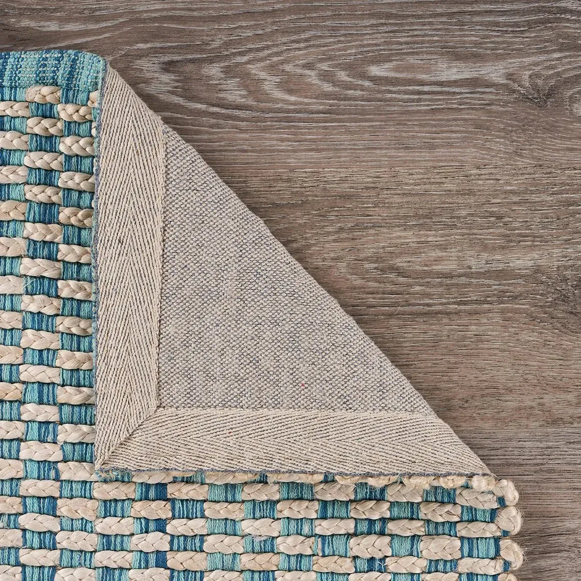 Bleached Naturals LR81436 Bleach/Ivory Blue Rug