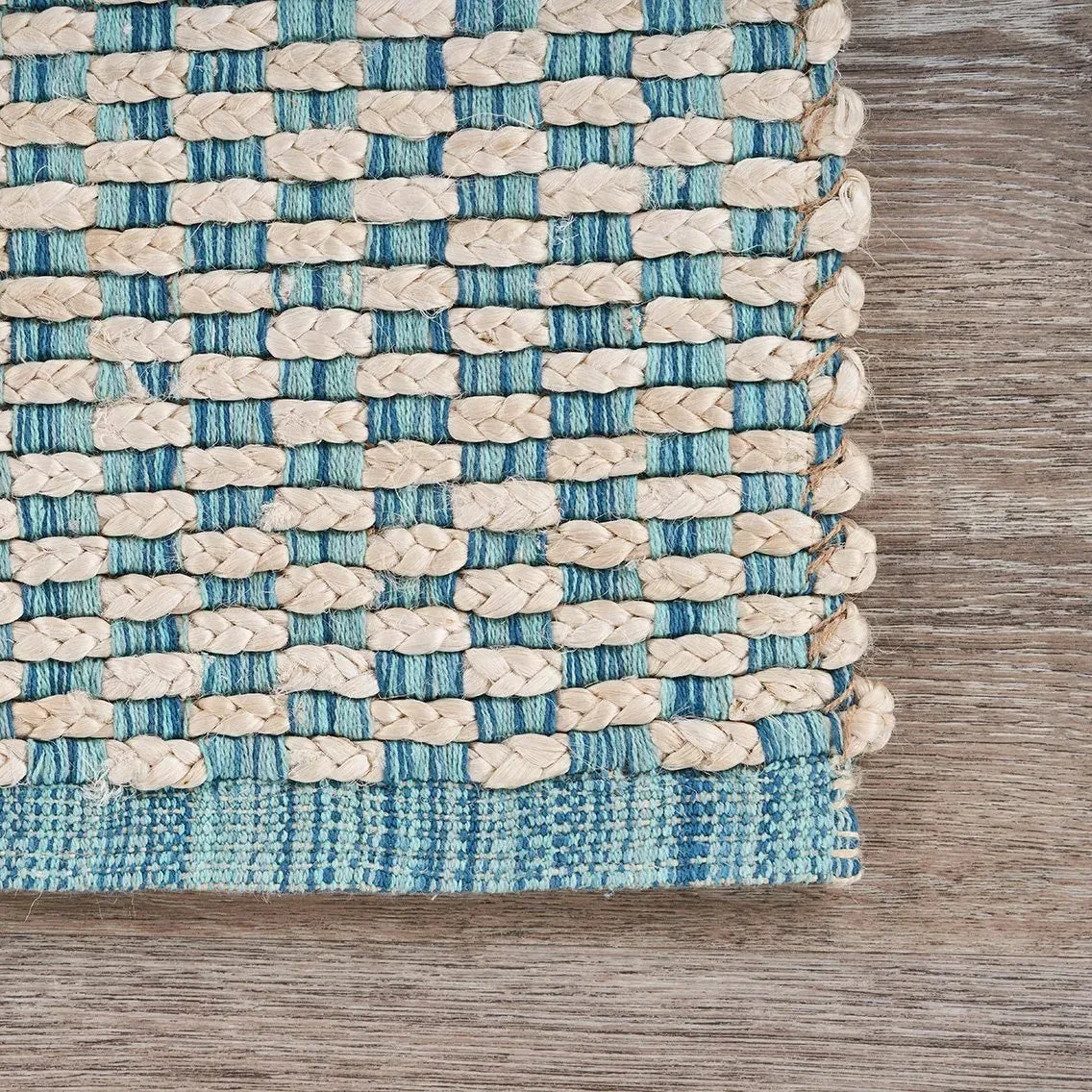 Bleached Naturals LR81436 Bleach/Ivory Blue Rug