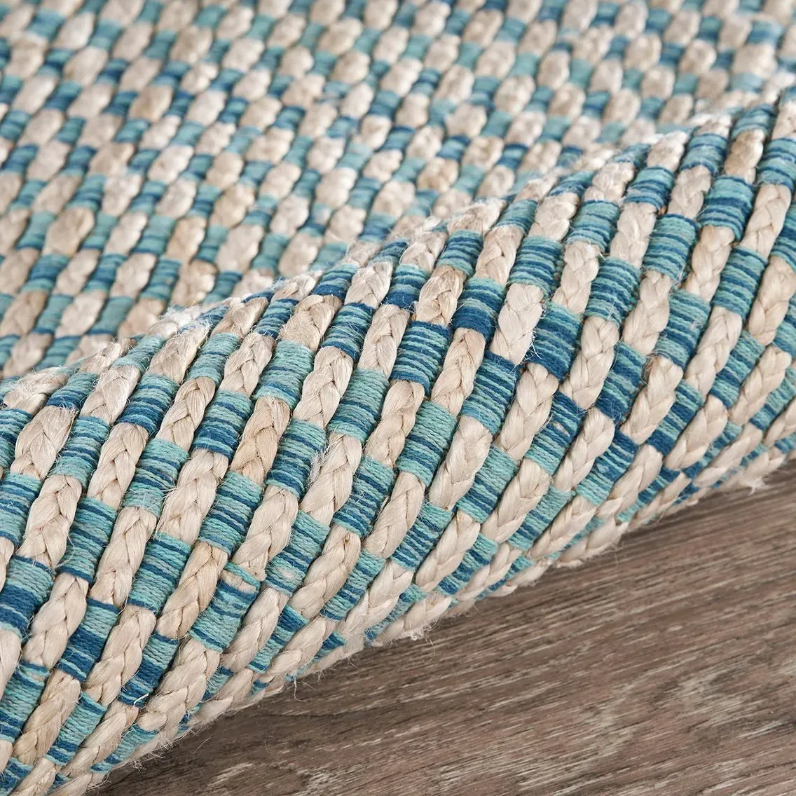 Bleached Naturals LR81436 Bleach/Ivory Blue Rug