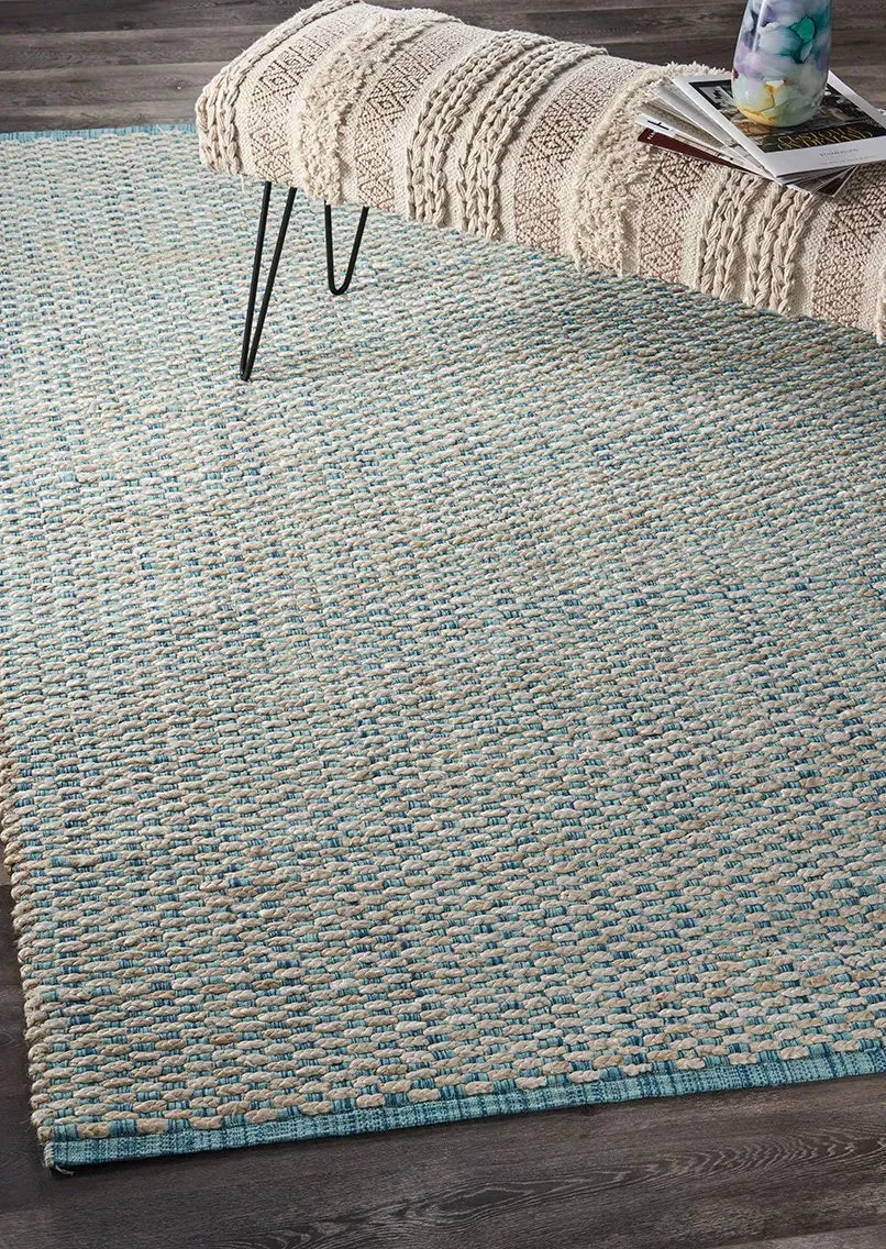 Bleached Naturals LR81436 Bleach/Ivory Blue Rug