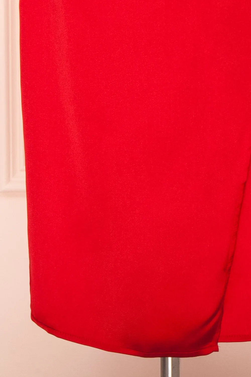 Chloe Red | Cowl Neck Satin Slip Dress