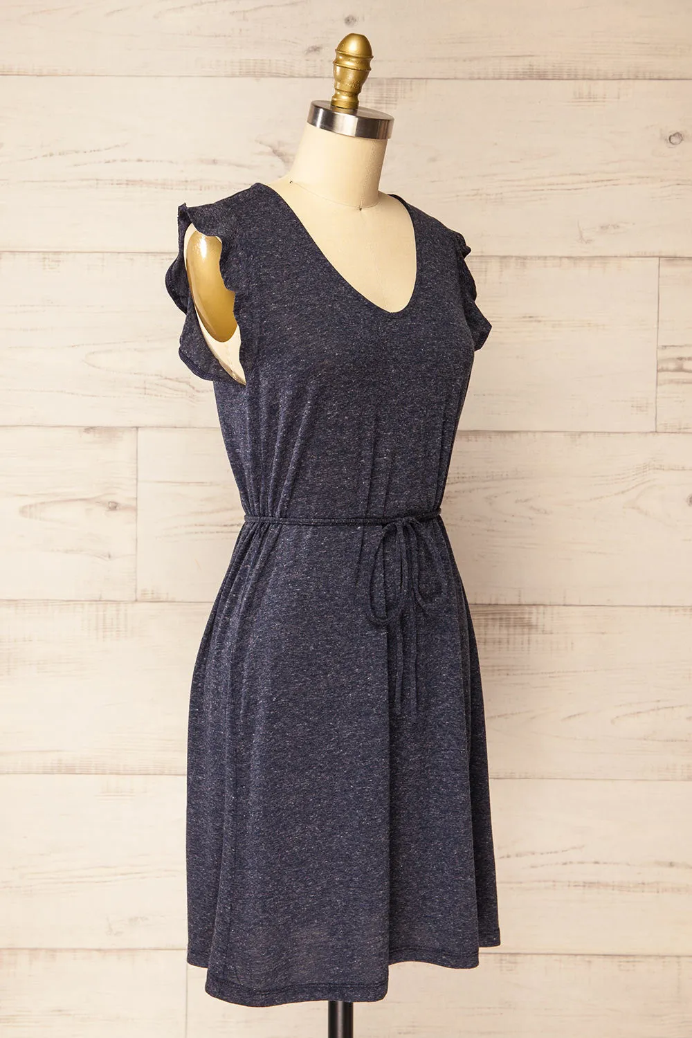 Clarice Navy | Short Sleeveless Dress