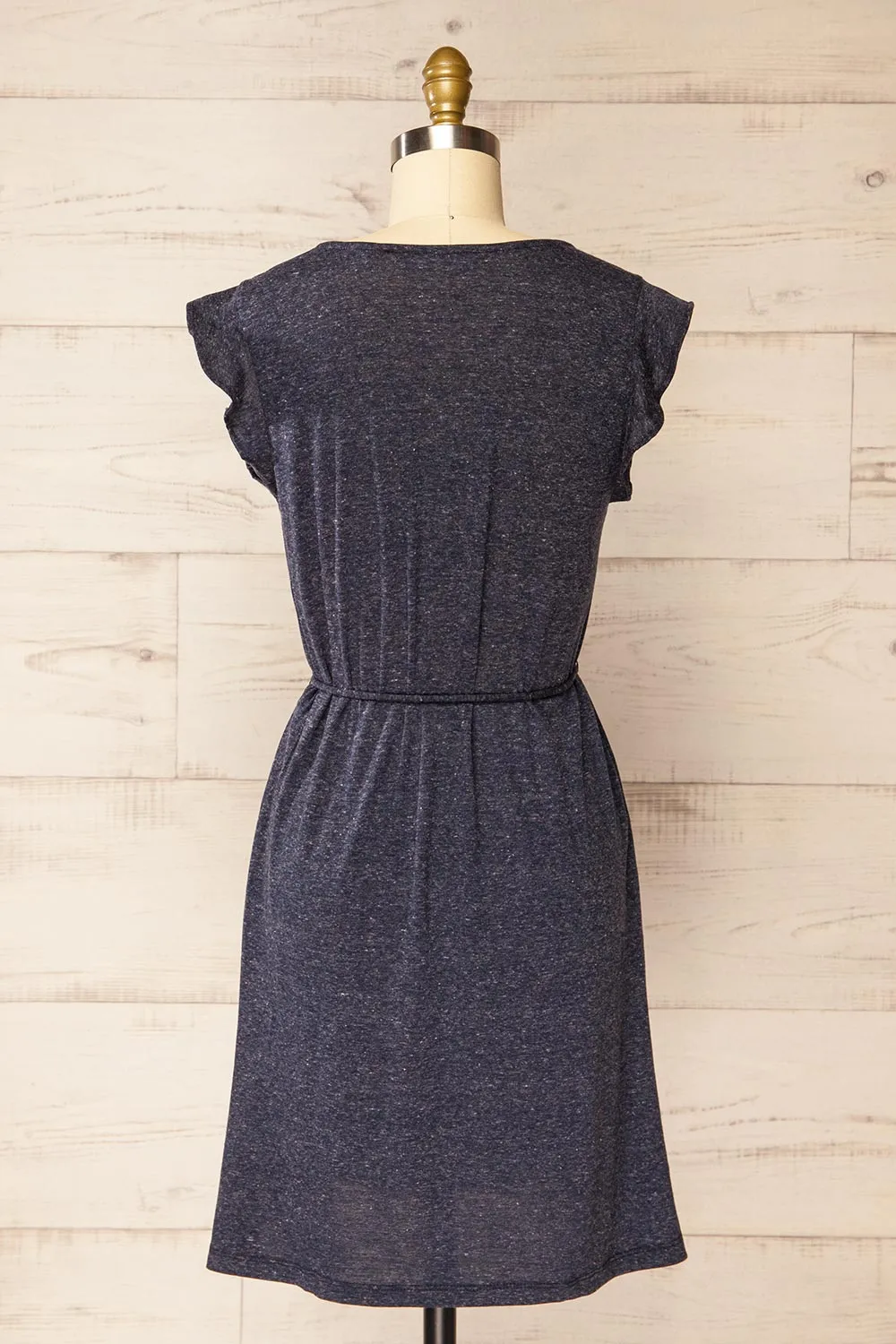 Clarice Navy | Short Sleeveless Dress