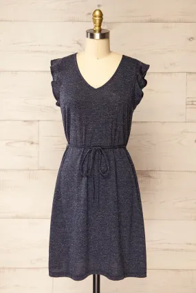 Clarice Navy | Short Sleeveless Dress