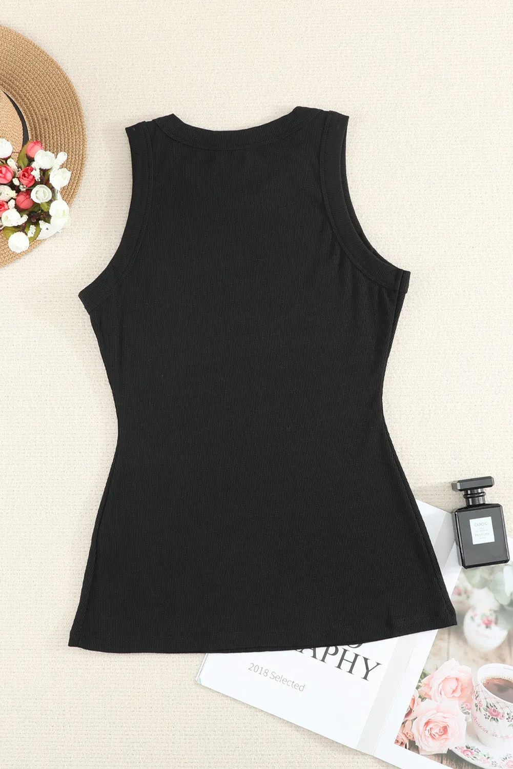 Classic Ribbed Round Neck Tank Top | Sexy, Comfy, and Effortlessly Chic 😎🔥