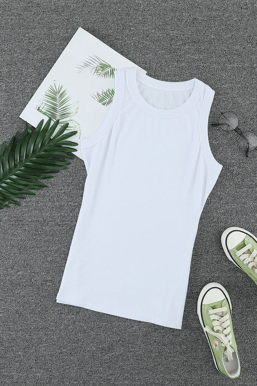 Classic Ribbed Round Neck Tank Top | Sexy, Comfy, and Effortlessly Chic 😎🔥
