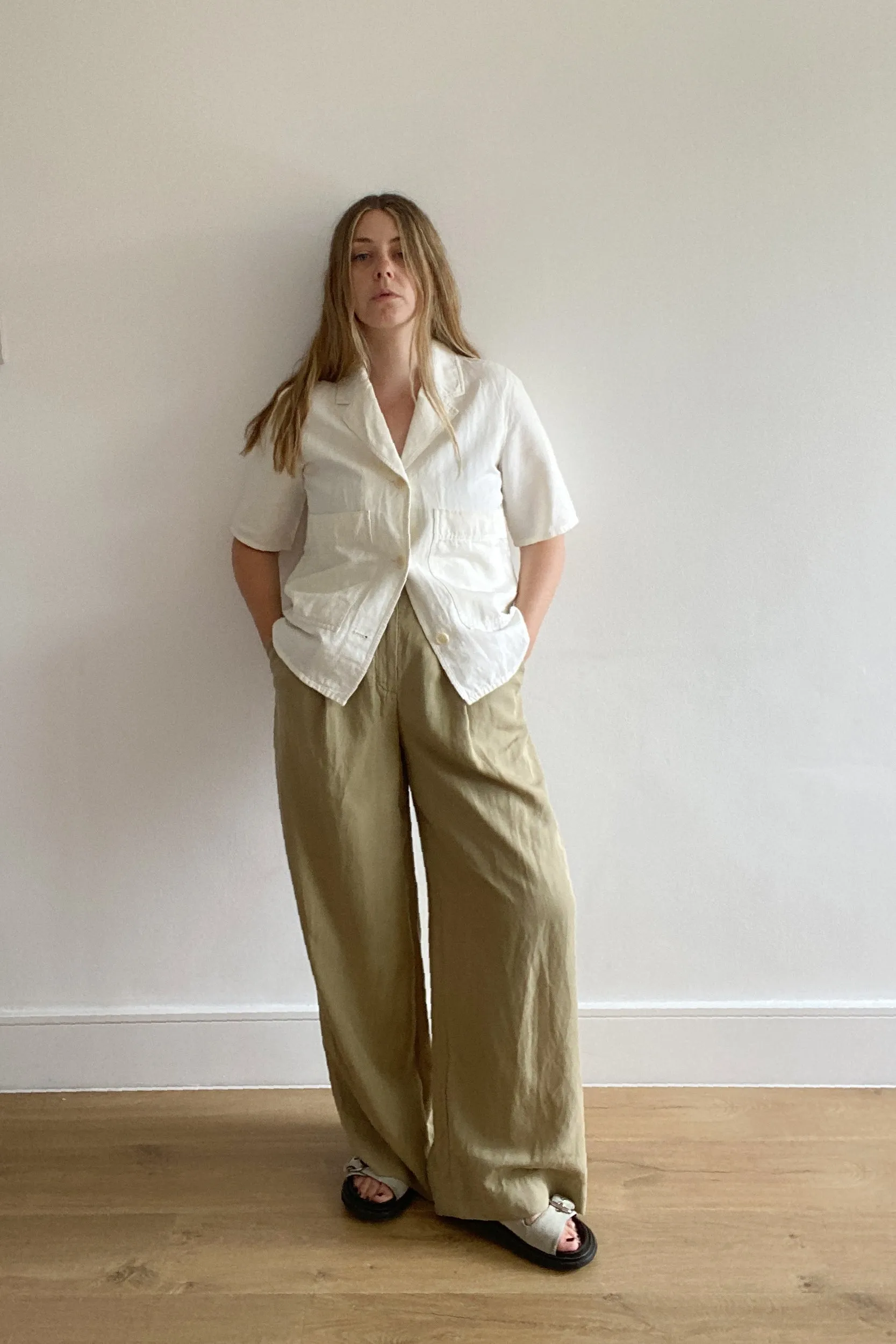 COS OPEN COLLAR TWILL SHIRT