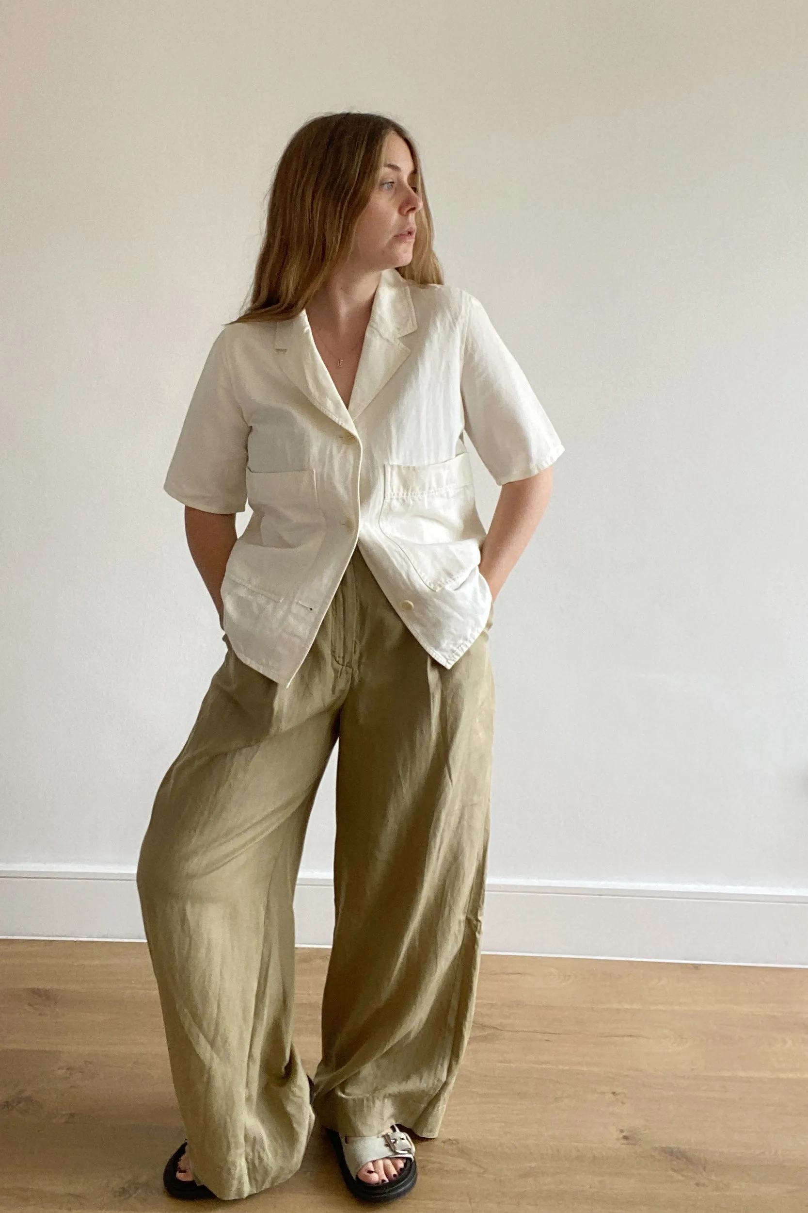 COS OPEN COLLAR TWILL SHIRT
