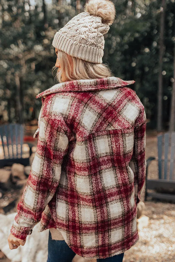 Cozy Cottage Plaid Jacket in Red