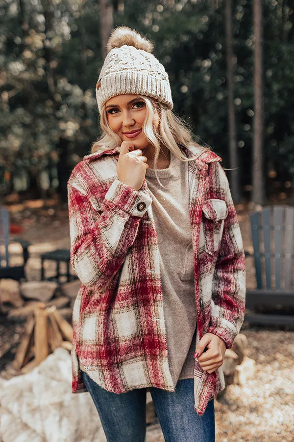 Cozy Cottage Plaid Jacket in Red