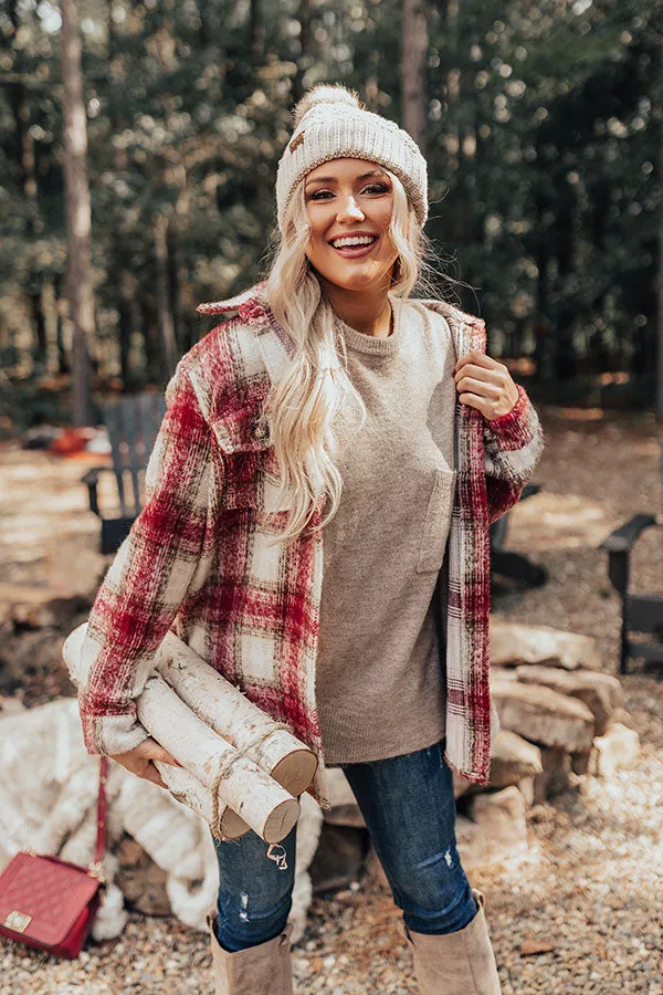 Cozy Cottage Plaid Jacket in Red