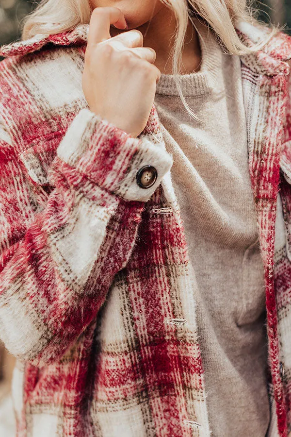 Cozy Cottage Plaid Jacket in Red