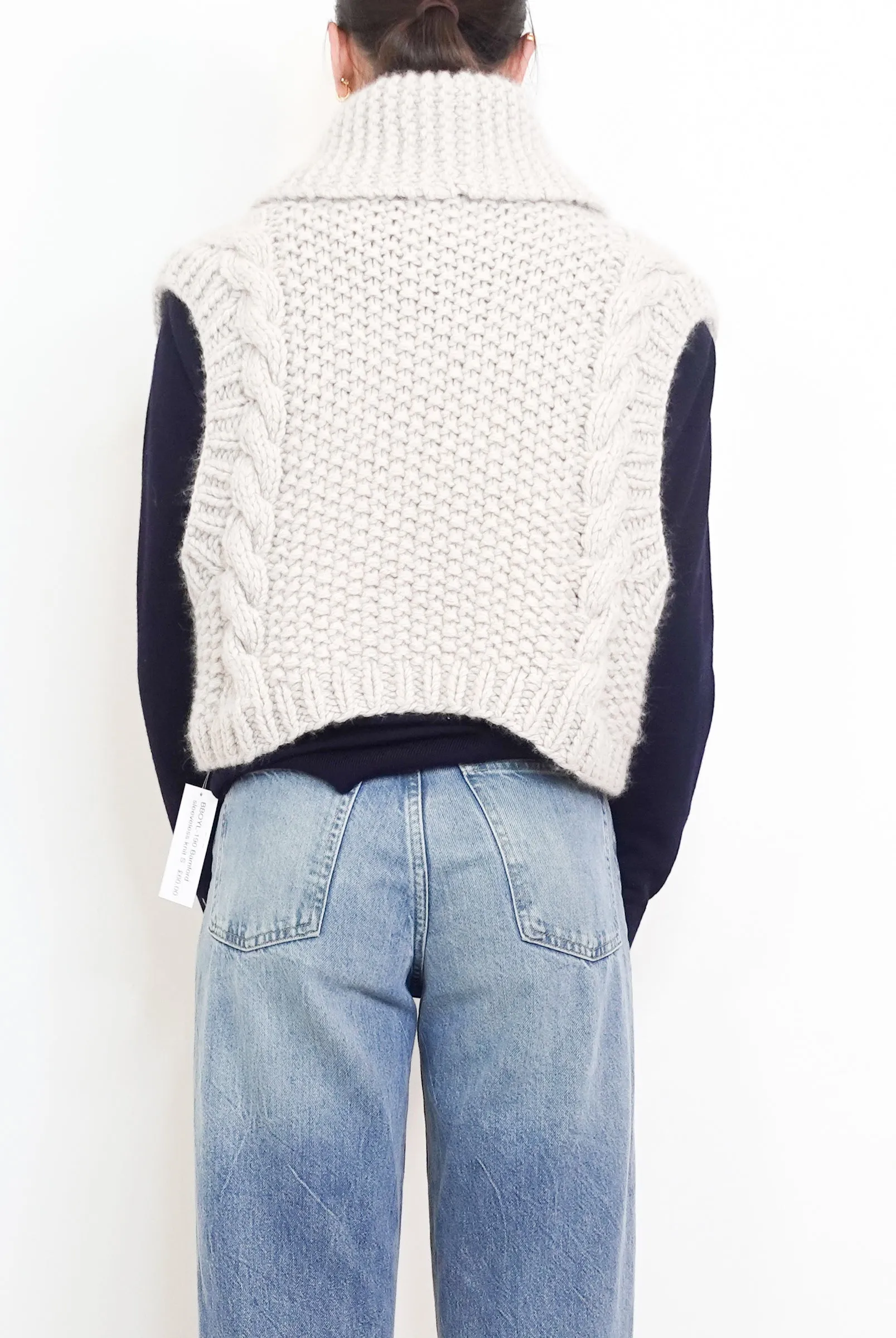 Cream sleeveless knit RRP £250