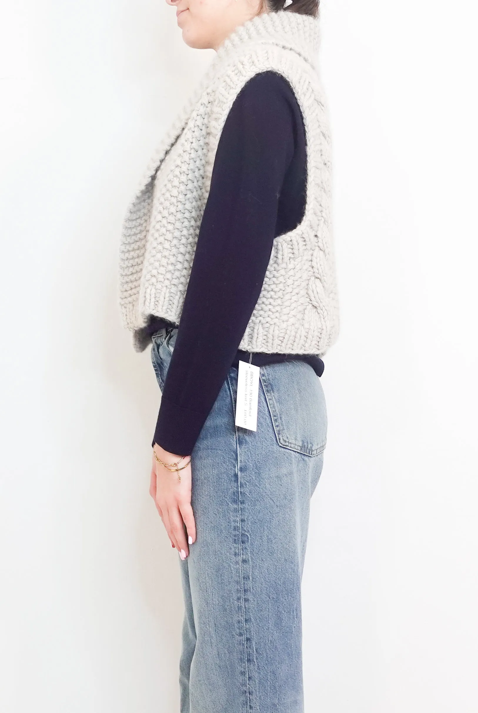 Cream sleeveless knit RRP £250