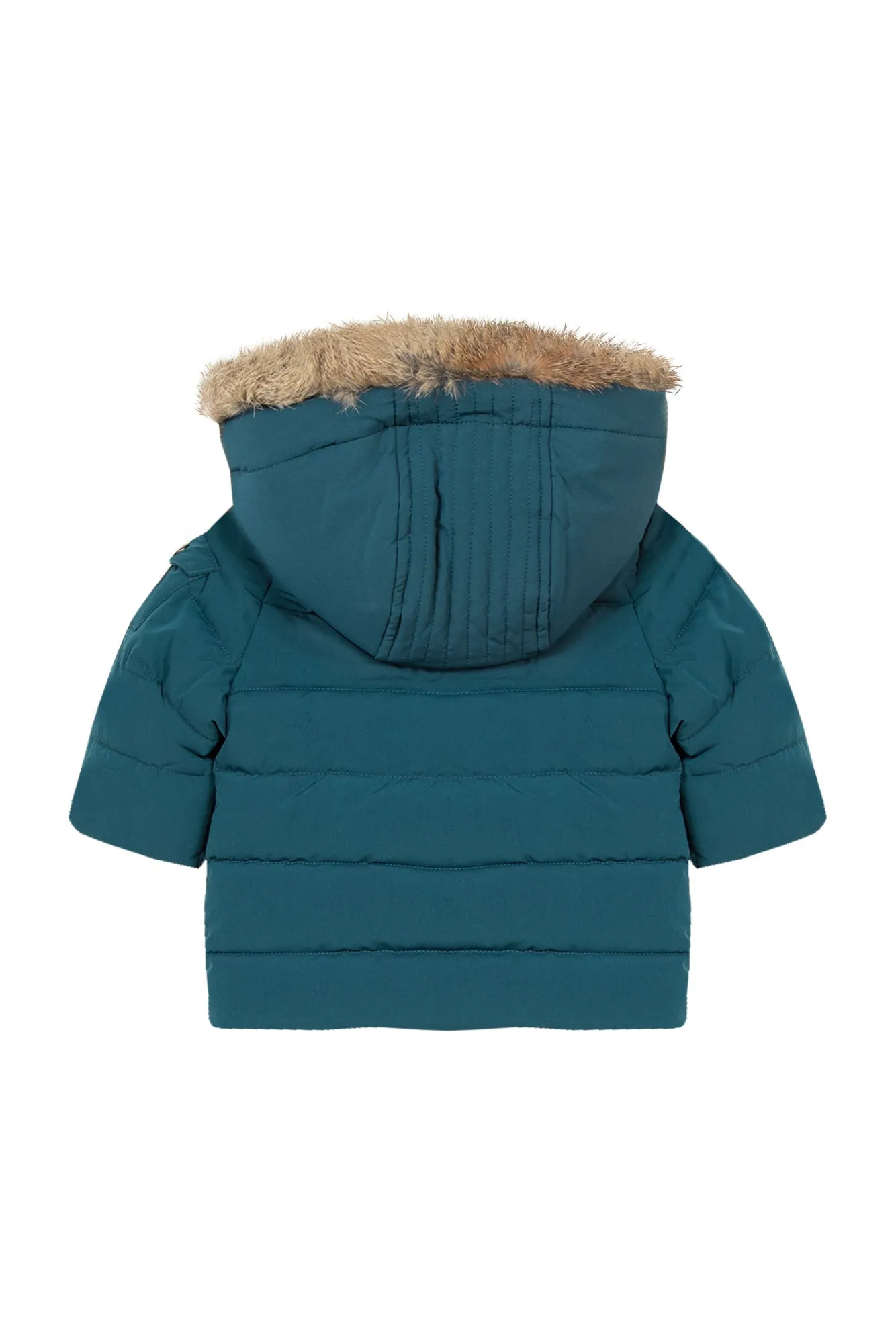 Doudoune - Bleu glace fourrure