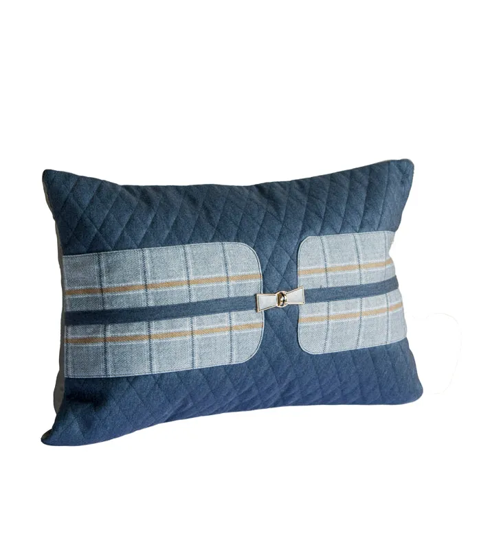 Ebony Plaid Rectangle Cushion Cover