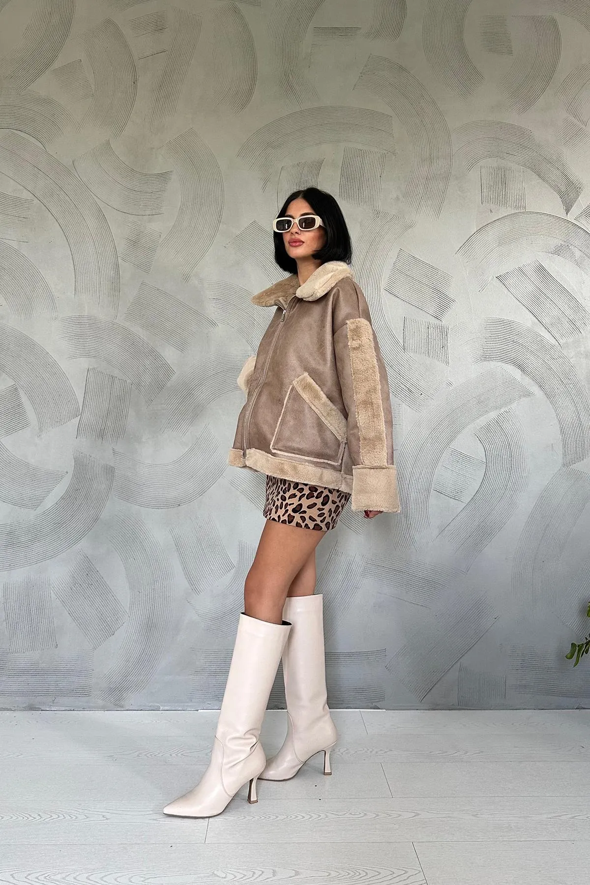 ELS Fur Coat - Beige - Grand Island
