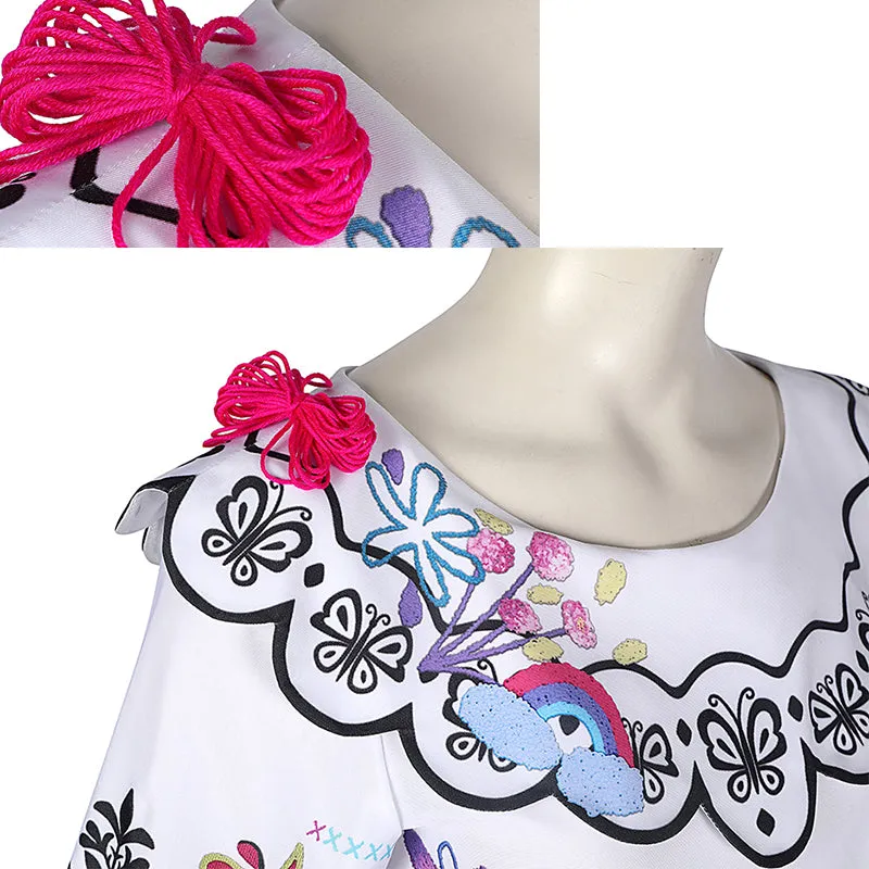 Encanto Cosplay Mirabel Madrigal Costume Fairy Tale Princess Magical Dress For Girls Women