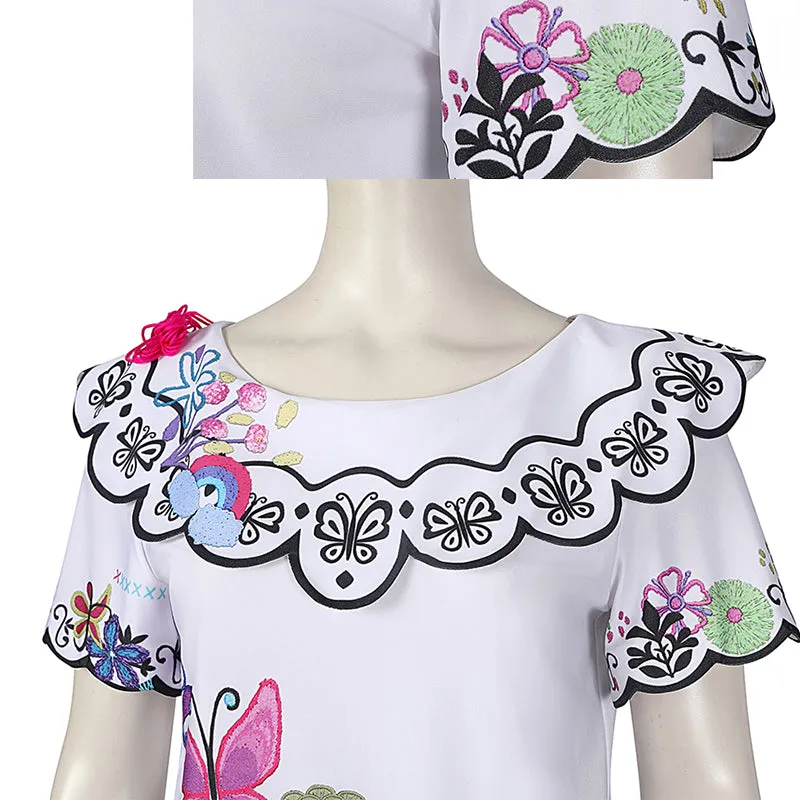 Encanto Cosplay Mirabel Madrigal Costume Fairy Tale Princess Magical Dress For Girls Women