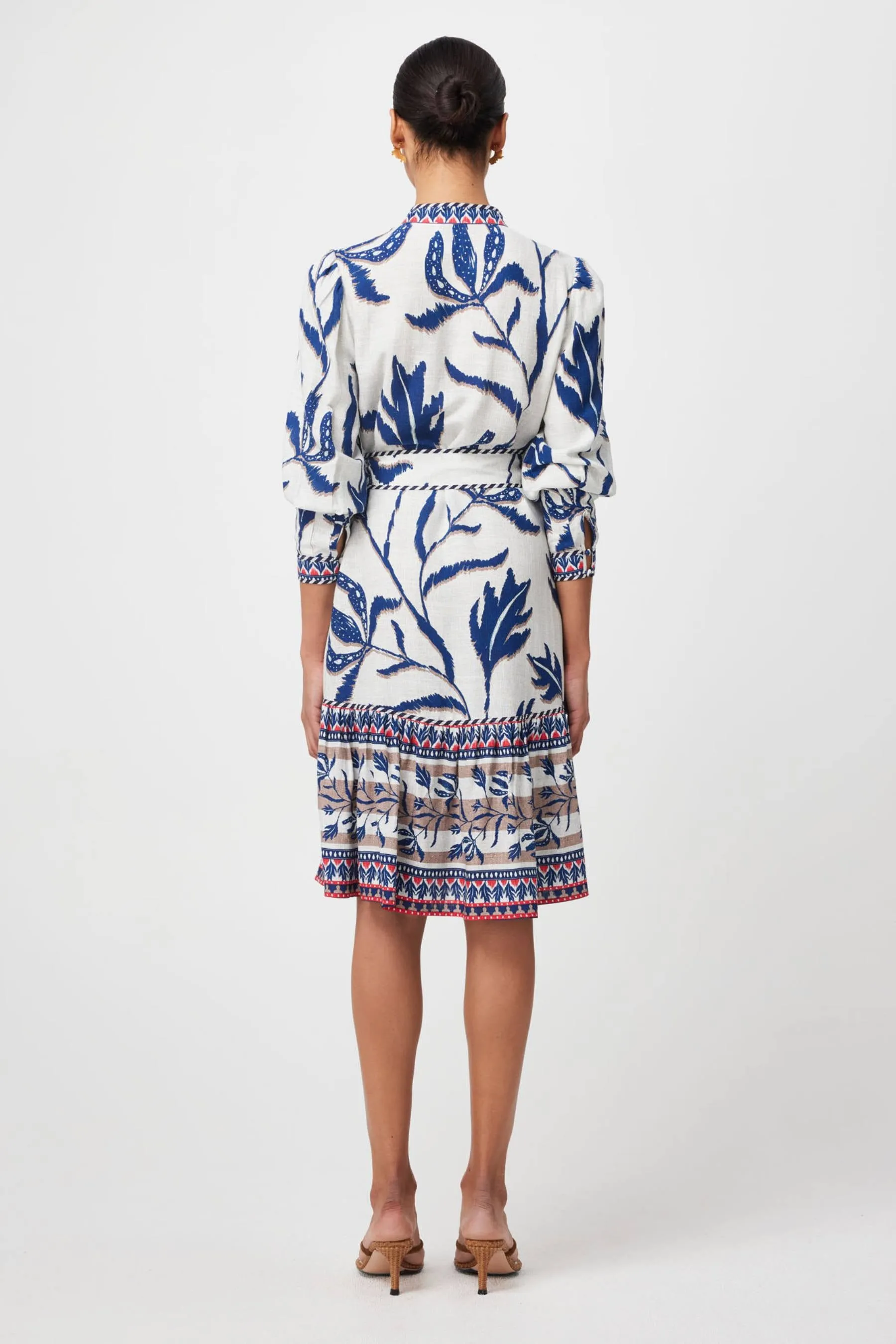 Eudora Linen Viscose Dress | Palm Shadow