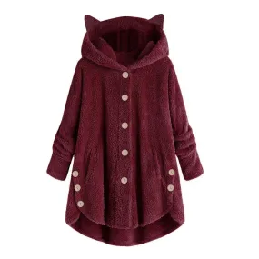 Fashion Warm Fleece Hoodies Women Autumn Winter