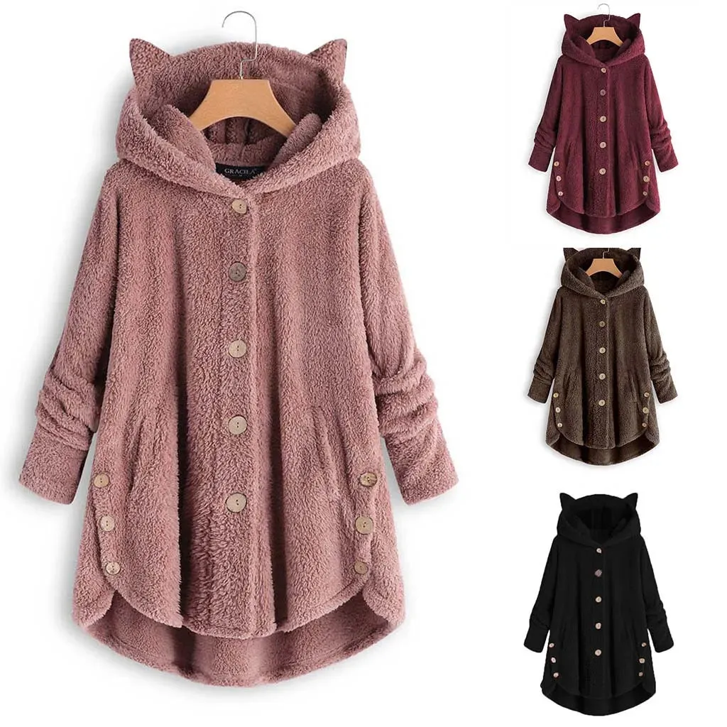 Fashion Warm Fleece Hoodies Women Autumn Winter