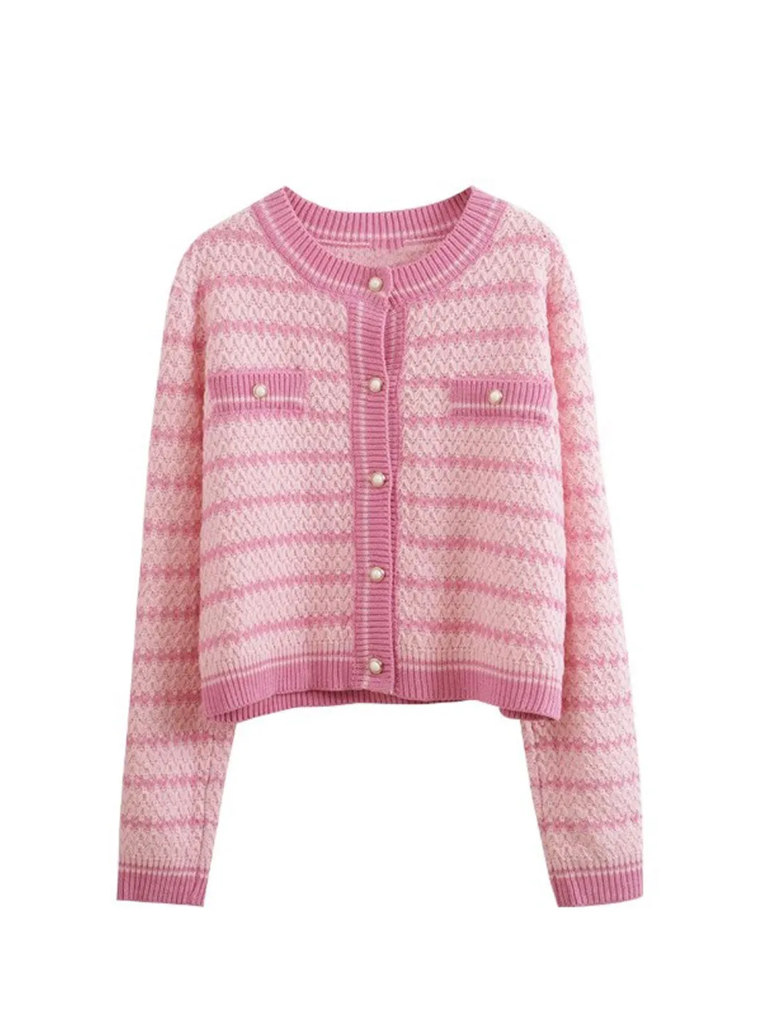 Flora Vest | Vrouwen Roze Gebreid Vest