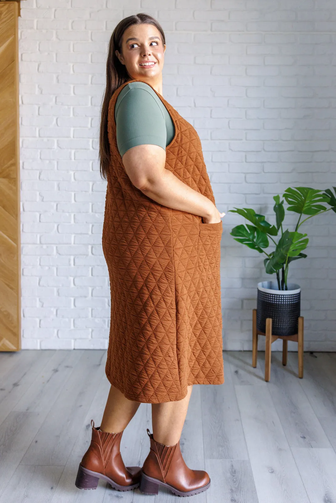 Free Falling Quilted Midi Dress - 11/1