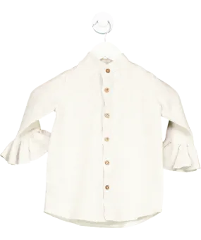 Freya Lillie Beige Frilled Marcia Linen Shirt 18-24 Months