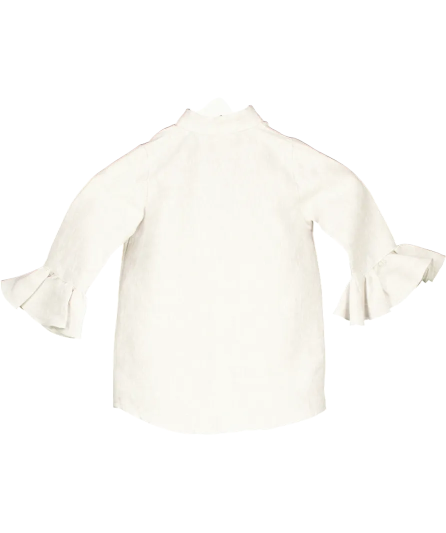 Freya Lillie Beige Frilled Marcia Linen Shirt 18-24 Months
