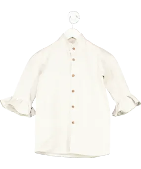 Freya Lillie Beige Marcia Frilled Linen Shirt 3 Years