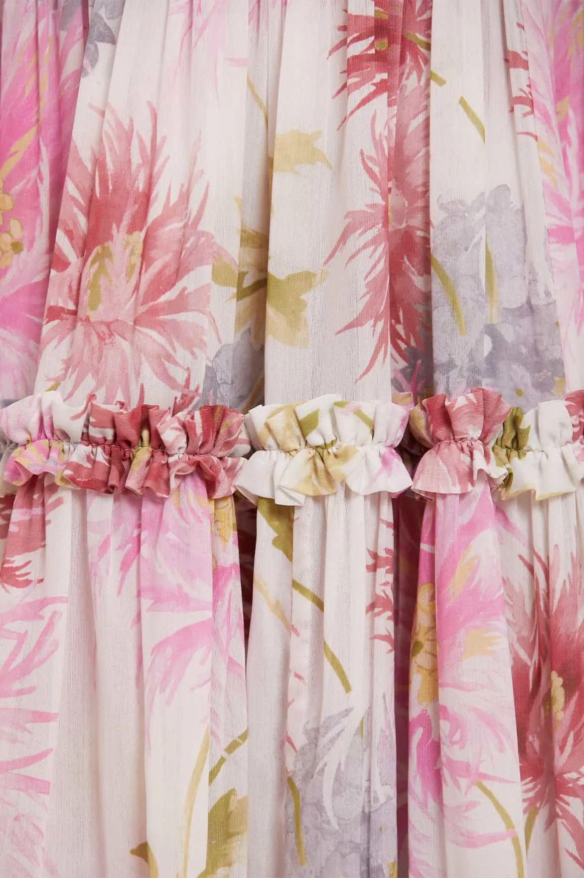 Hummingbird Chiffon Smocked Micro Mini Dress