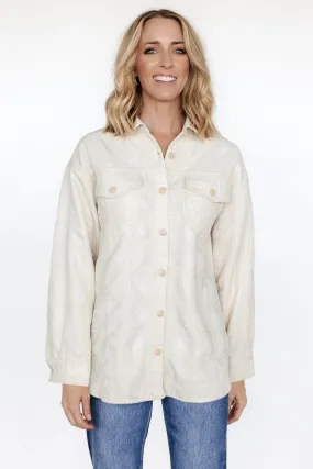Joanna Plaid Shacket | Cream   Natural