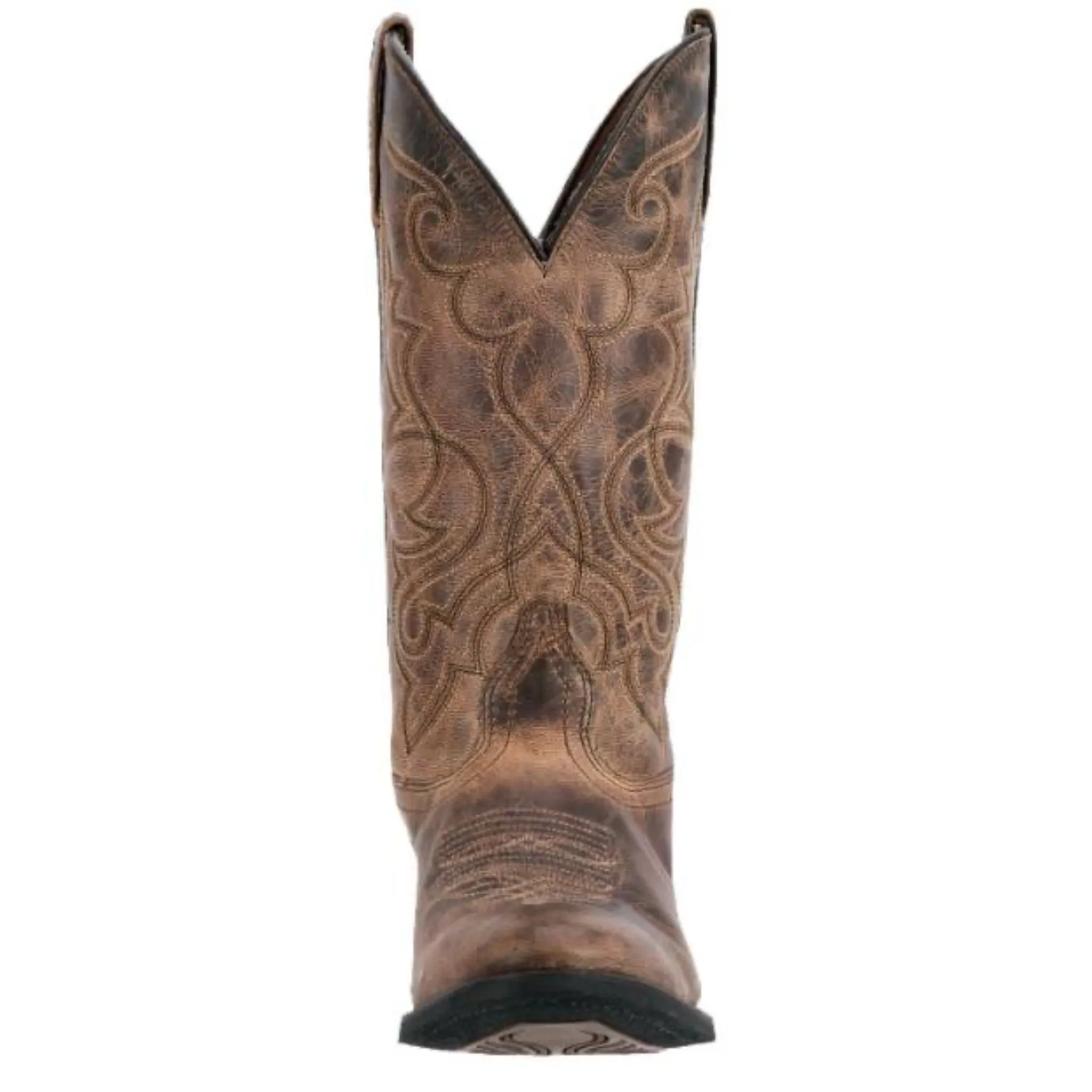 LAREDO WOMEN'S MADDIE TAN DISTRESSED LEATHER WESTERN BOOTS - 51112