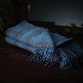 Large Blue Mix Irish Green and Foxy Check Throw