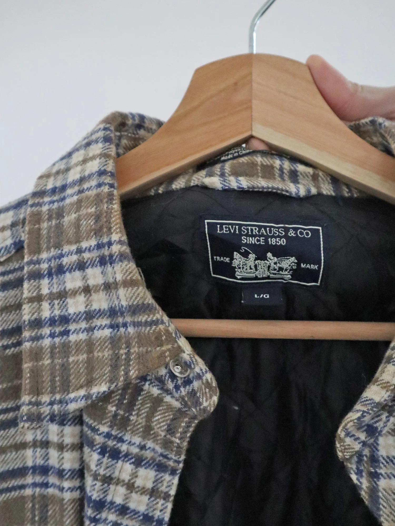 Levi's Olive Flannel Shacket (L)