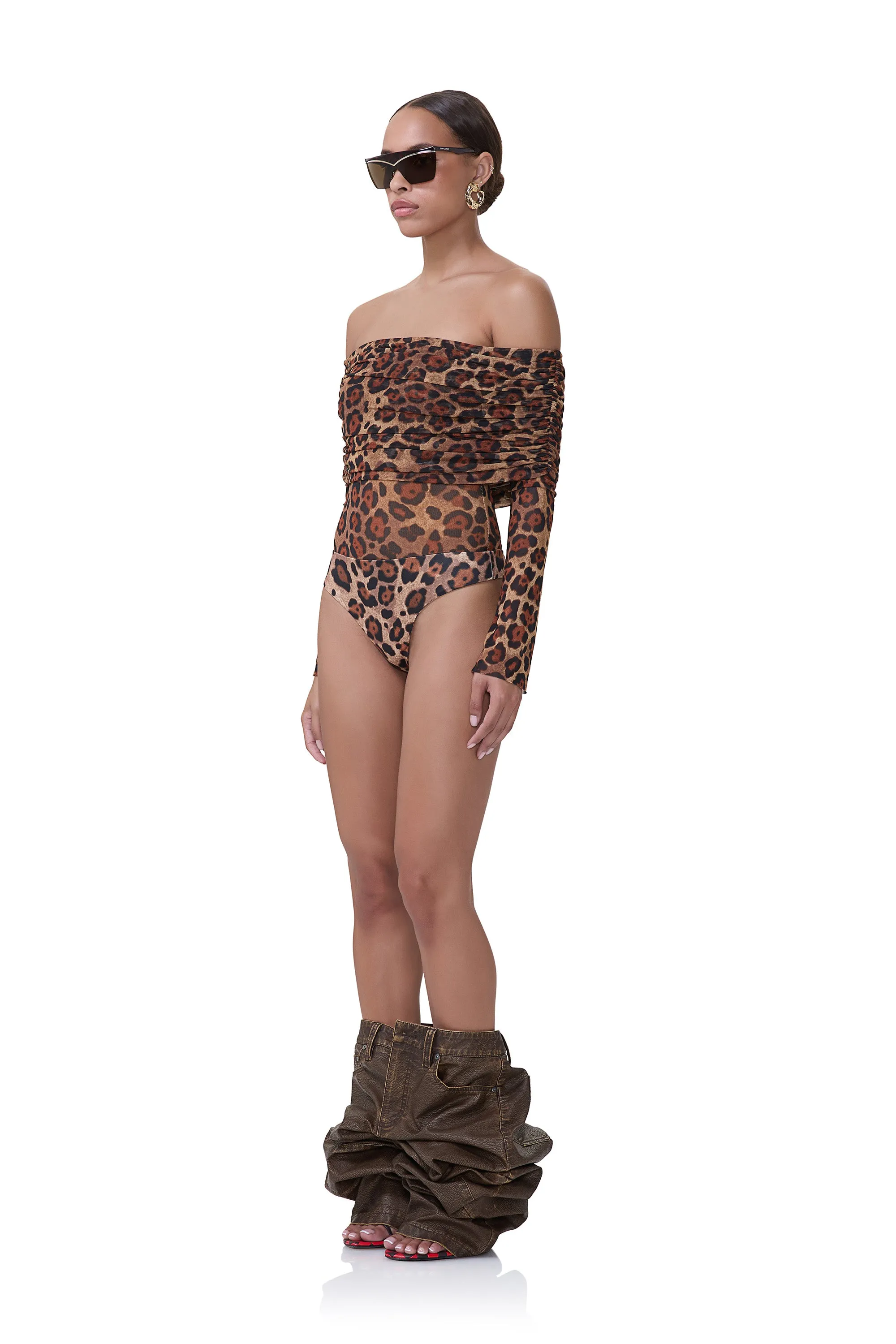 Maxine Bodysuit - Cocoa Leopard