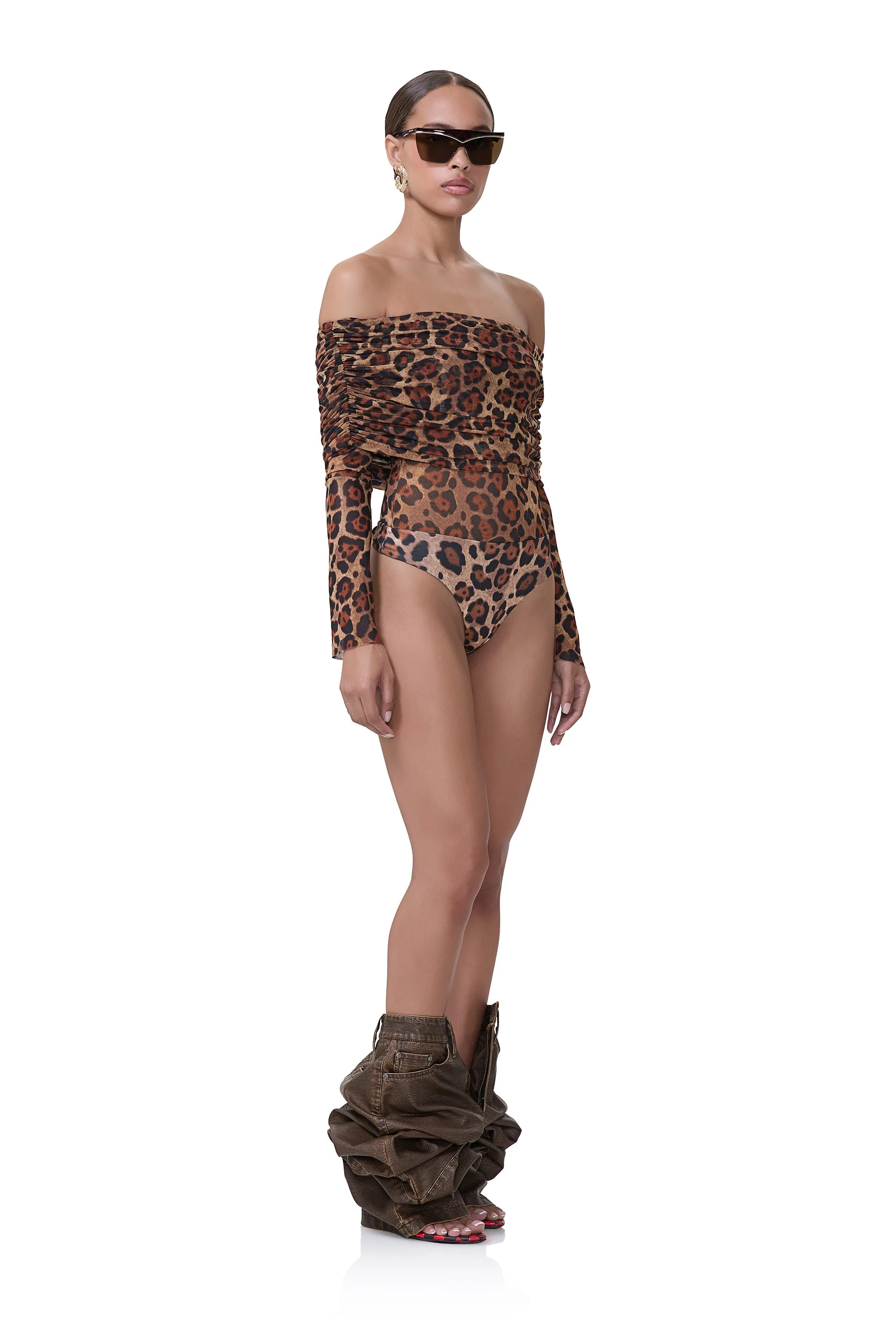 Maxine Bodysuit - Cocoa Leopard