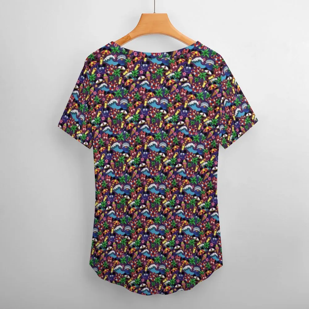Mickey And Minnie Cruise Women's V-Neck T-Shirt