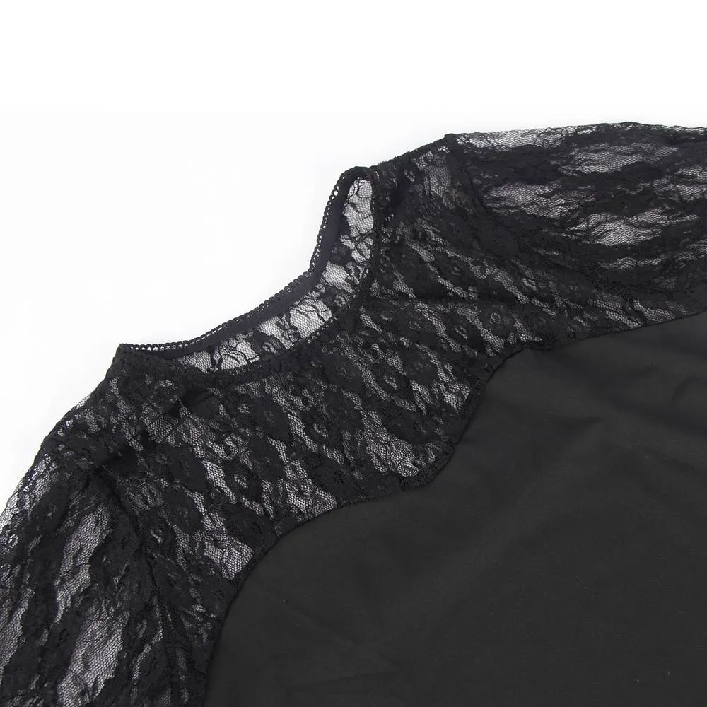 Midnight Blossom Lace Bodysuit